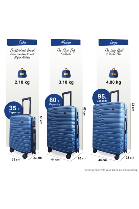 Hardshell blauwe 8-wielige bagagekoffer Tas Koffer - Voyage - Image 3