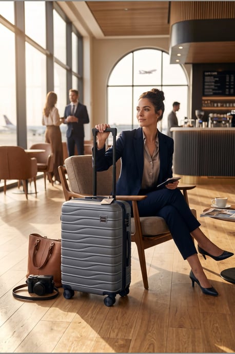 Hard Shell Coffee Cabin 48 x 37 x 20 cm Secure Luggage Suitcase - Vespera - Image 1