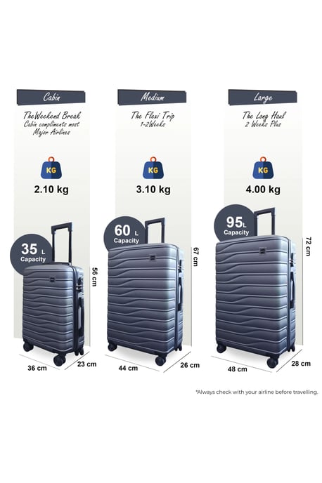 Hårdskalgrå 8-hjuls bagageväska Resväsk-Väsk-Paket - Vespera - Image 3
