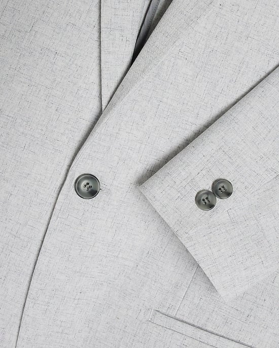 River Island Mens Blazer Jacket Grey Skinny Fit Textured - Image 5