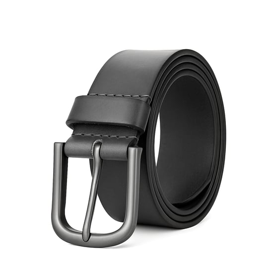 Men’s Full Grain Genuine Leather 1.5 Inch Belt in Black - Image 1