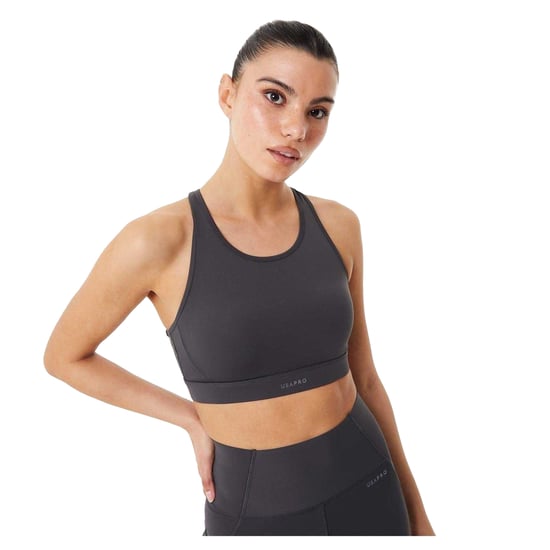USA Pro Sport-BH med racerback för kvinnor/damer (Charcoal Marl) - Image 2