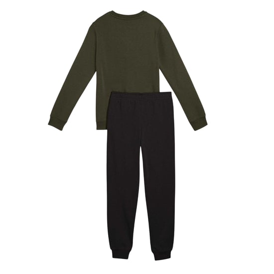 Puma Träningsset i fleece med logotyp nr 1 för barn/ungdomar (Blå/grön) - Image 2