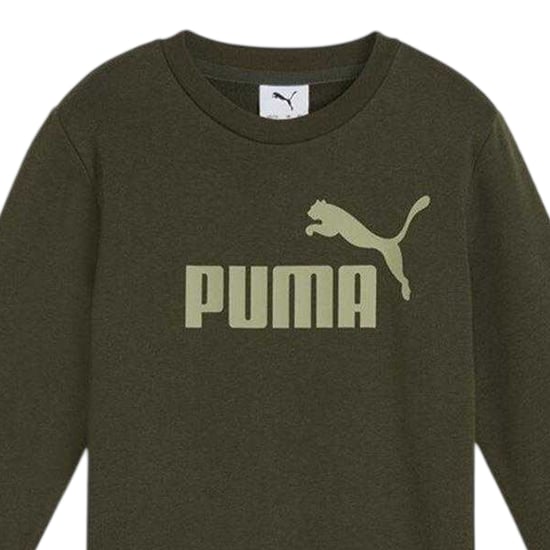 Puma Träningsset i fleece med logotyp nr 1 för barn/ungdomar (Blå/grön) - Image 3
