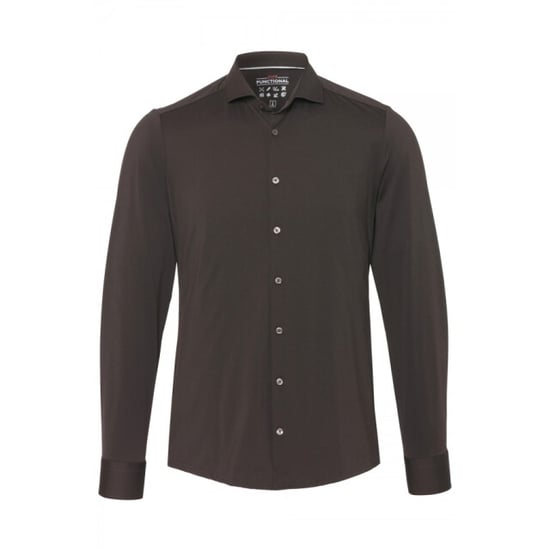 Pure 4030-21750 41 brown heren overhemd - Image 2