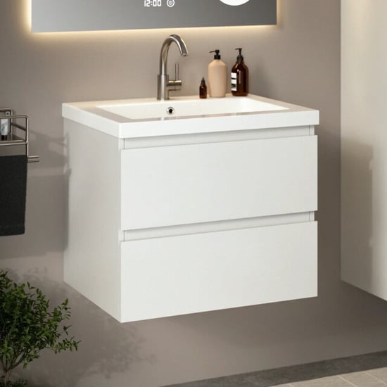 Mirlux Badkamermeubelset london 60cm wit wastafel wit - Image 5