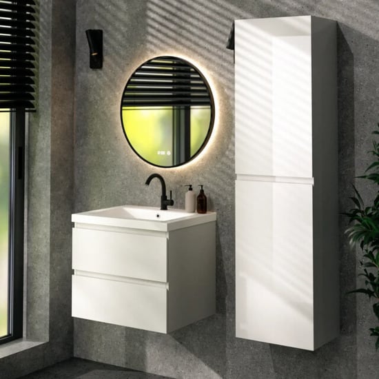 Mirlux Badkamermeubelset london 60cm wit wastafel wit - Image 6
