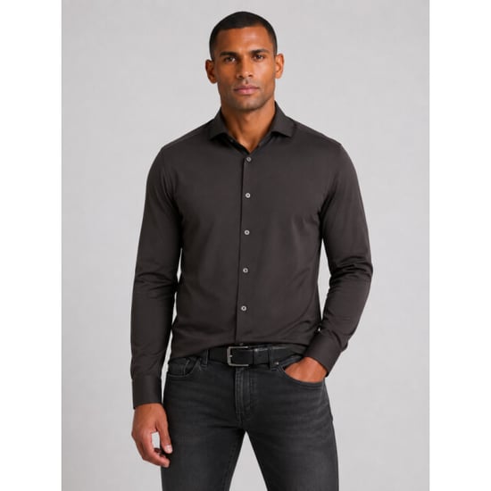 Pure 4030-21750 41 brown heren overhemd - Image 1