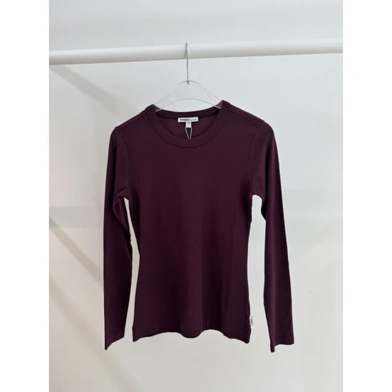Penn & Ink W26f1963 351 penn en ink longsleeve aubergine - Image 1