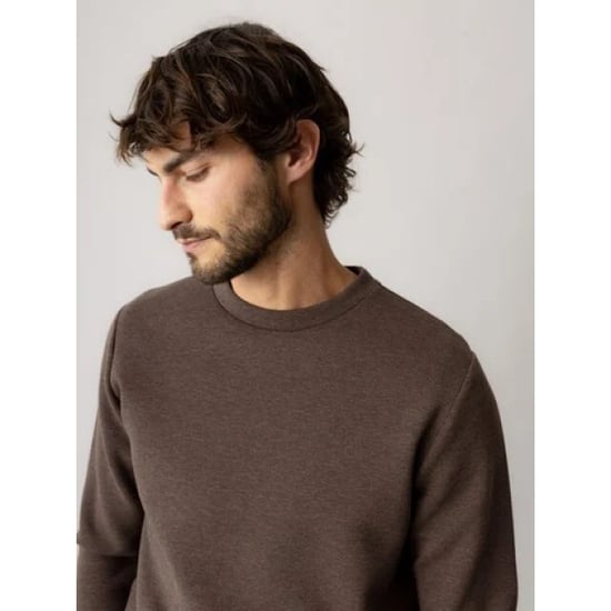 Mos Mosh 510100 591 mosmosh mmgabel crew neck sweat chocolate brown melange - Image 1