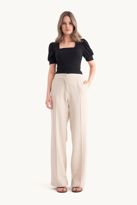 High Waist Wide Leg Trousers - Image 3