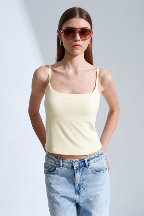 Slim Fit Square Neck Sleeveless Blouse - Image 3