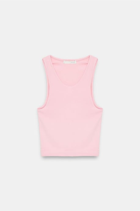Geribbelde Mouwloze Crop Blouse - Image 5