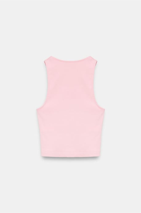 Geribbelde Mouwloze Crop Blouse - Image 6