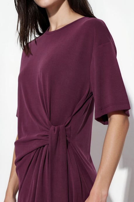 Losse Fit Crew Neck Modal Blouse met Strikdetail - Image 4