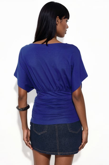 Slim Fit V-hals Jersey Blouse - Image 3