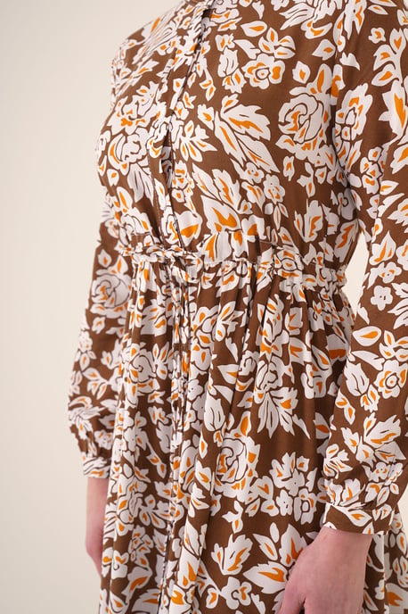 Maxi-jurk met patroon en knoopsluiting - Image 4