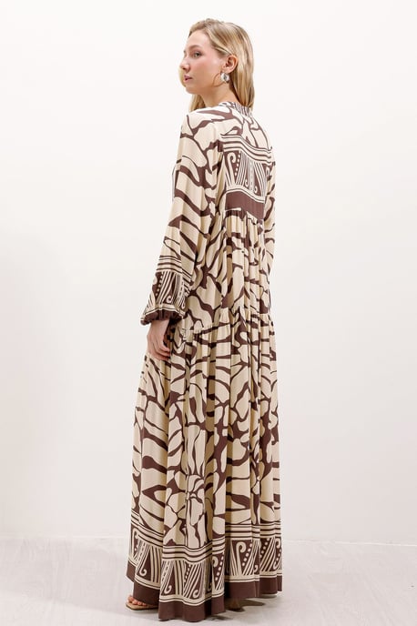 Geprinte V-hals Maxi-jurk - Image 5