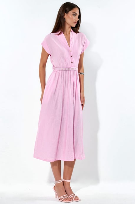 Textured Gelaagde Maxi Jurk - Image 2