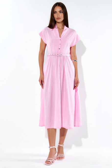 Textured Gelaagde Maxi Jurk - Image 5