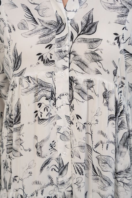 Patterned V-Neck Maxi Dress - Image 6