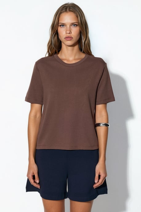 Crew Neck Cotton T-Shirt - Image 5