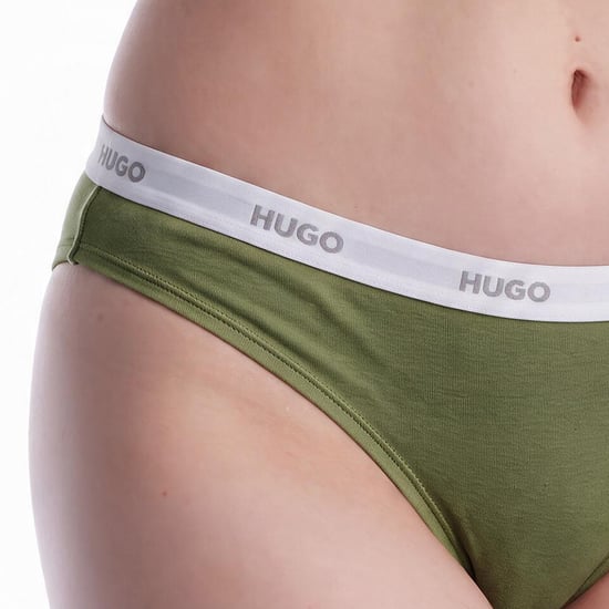 Dames Klassieke Elastische Katoenen Slip met Logo 50557102 - Image 2