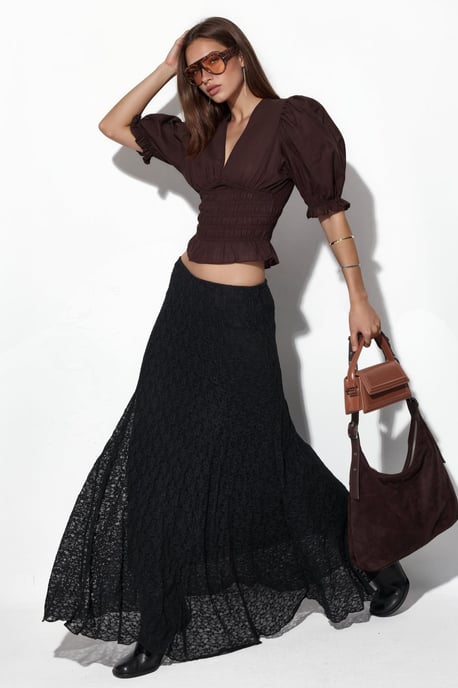 Getailleerde Chiffon V-hals Blouse - Image 2