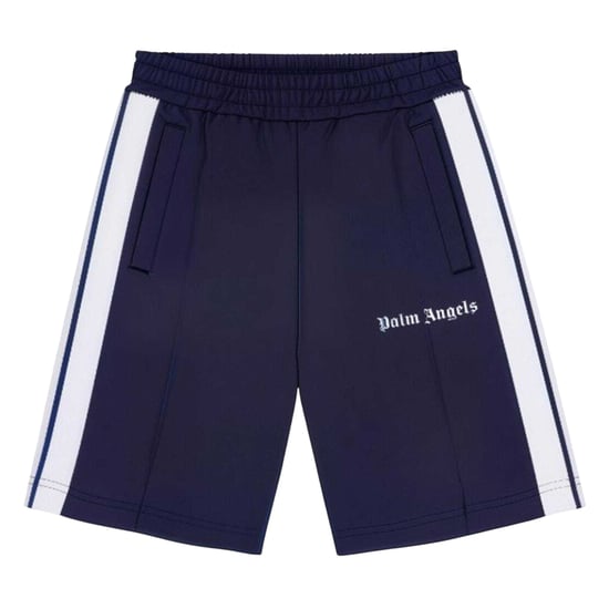 Palm Angels Barn Woven Classic Logo Track Shorts (Marinblå/Vit) - Image 1