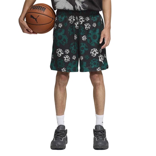 Puma Hoopocalypse omkeerbare basketbalshorts voor heren (Zwart) - Image 3