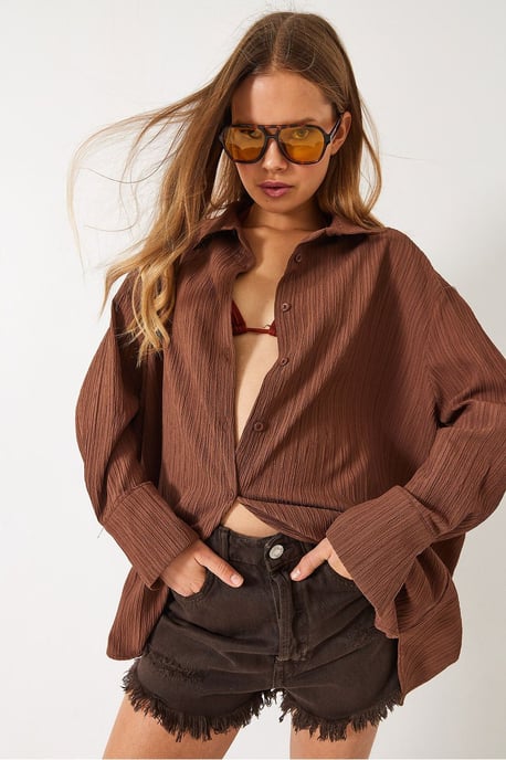 Oversized Textuur Shirt - Image 2