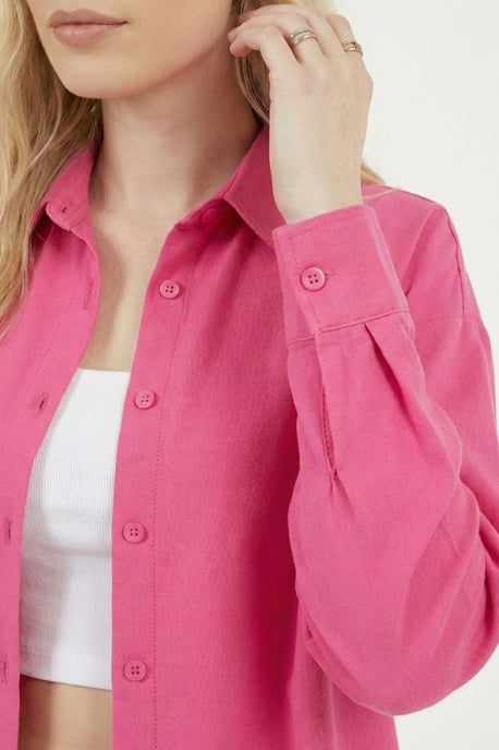 Relaxed Fit Poplin Shirt with Button Closure - Image 4