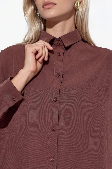 Oversized Lange Mouwen Poplin Shirt - Image 4