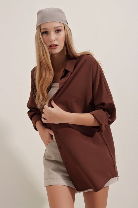 Oversized Lange Mouwen Poplin Shirt - Image 5