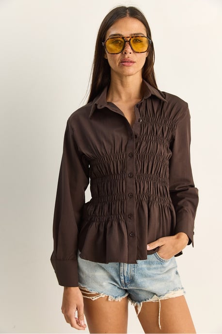 Women's Regular-Fit Cotton-Blend Poplin Shirt - Image 2