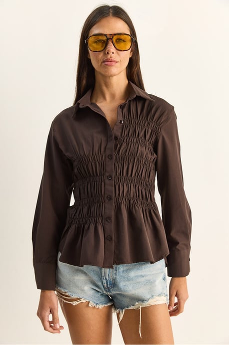 Women's Regular-Fit Cotton-Blend Poplin Shirt - Image 3