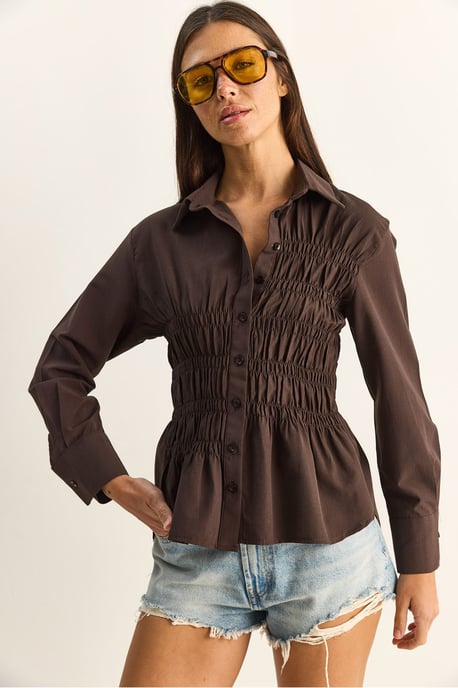 Women's Regular-Fit Cotton-Blend Poplin Shirt - Image 4