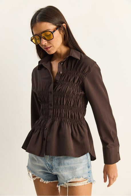Women's Regular-Fit Cotton-Blend Poplin Shirt - Image 5