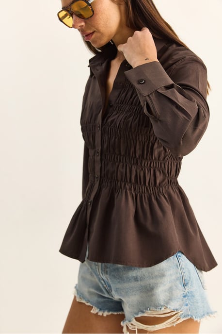 Women's Regular-Fit Cotton-Blend Poplin Shirt - Image 6