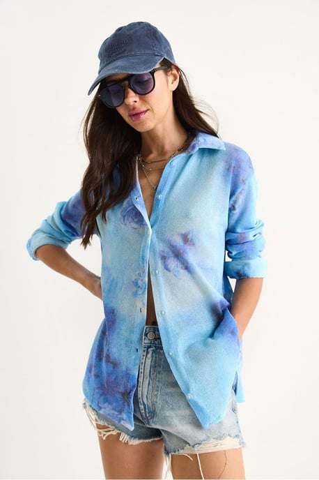 Gelaagde Bloemenprint Knopshirt - Image 3