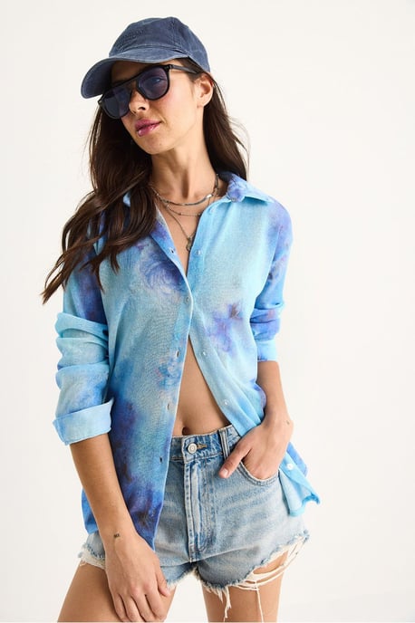 Gelaagde Bloemenprint Knopshirt - Image 4