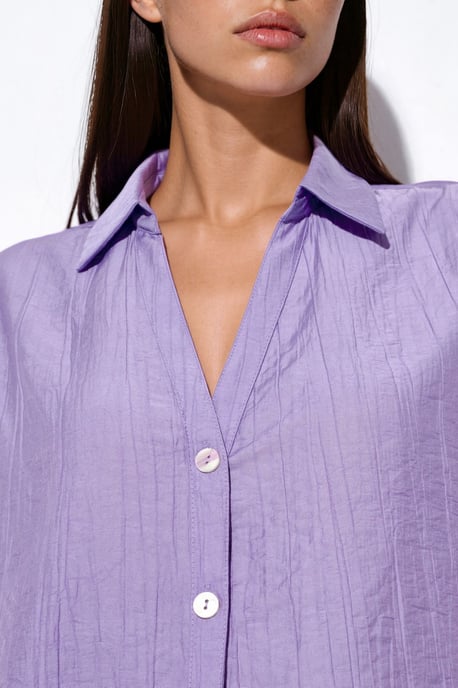 Dames Cropped Relaxed Shirt - Image 4