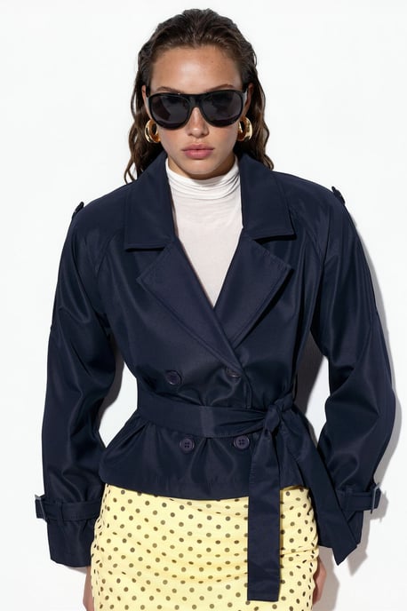 Kort bälte Trench Coat - Image 1