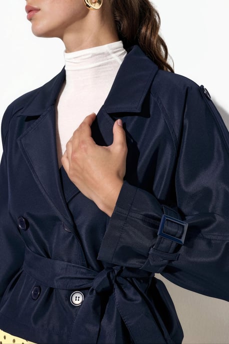 Kort bälte Trench Coat - Image 4