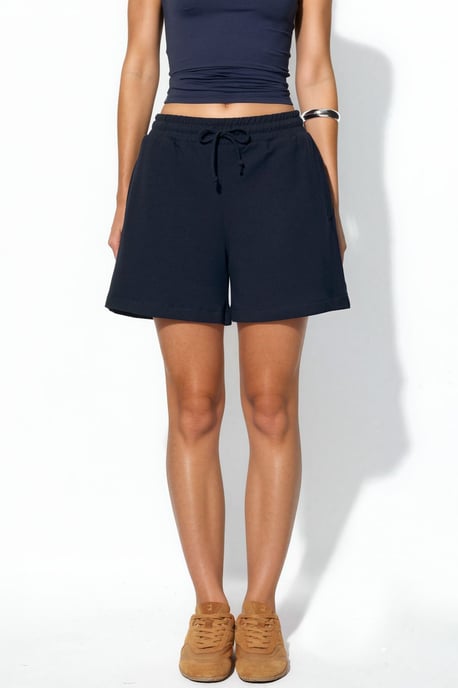 Mid-Waist Drawstring Sweat Shorts - Image 5