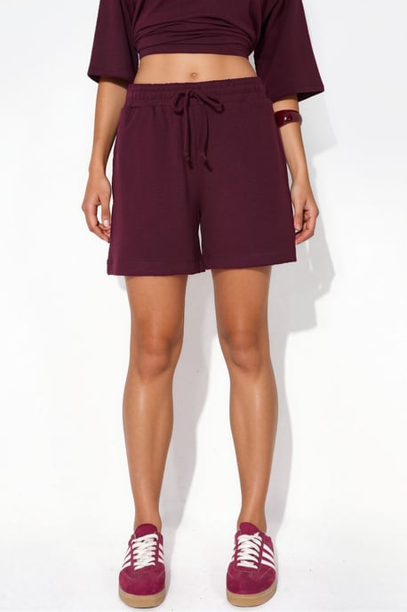 Mid-Waist Drawstring Sweat Shorts - Image 5