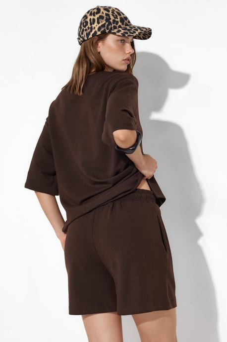 Mid-Waist Drawstring Sweat Shorts - Image 3