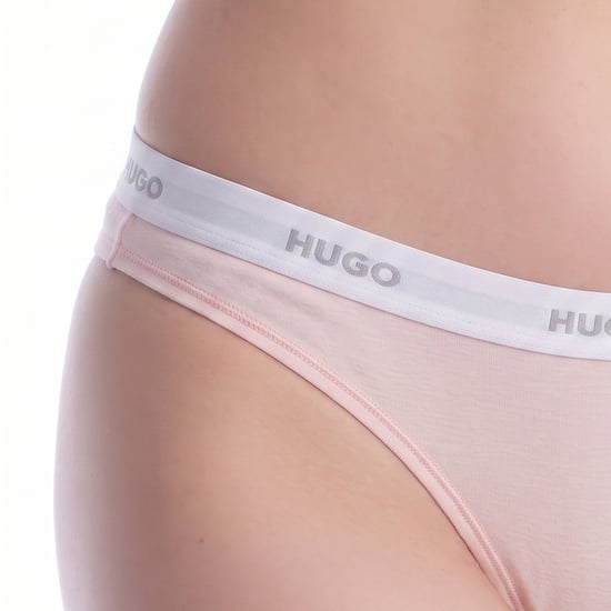 Dames Elastische Katoenen Tanga met Logo 50557101 - Image 2