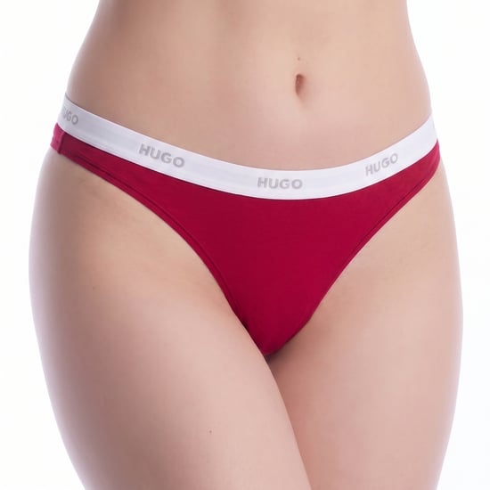 Dames Elastic Cotton Thong met Logo 50557101 - Image 1