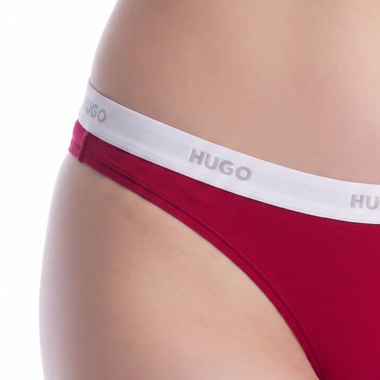 Dames Elastic Cotton Thong met Logo 50557101 - Image 2